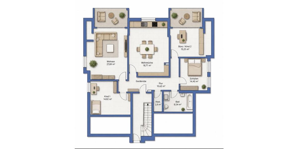 Dachgeschoßwohnung Bad Rappenau - 4 Zimmer, 125 m&sup2;, 1.350&euro; | Angebot:26416215