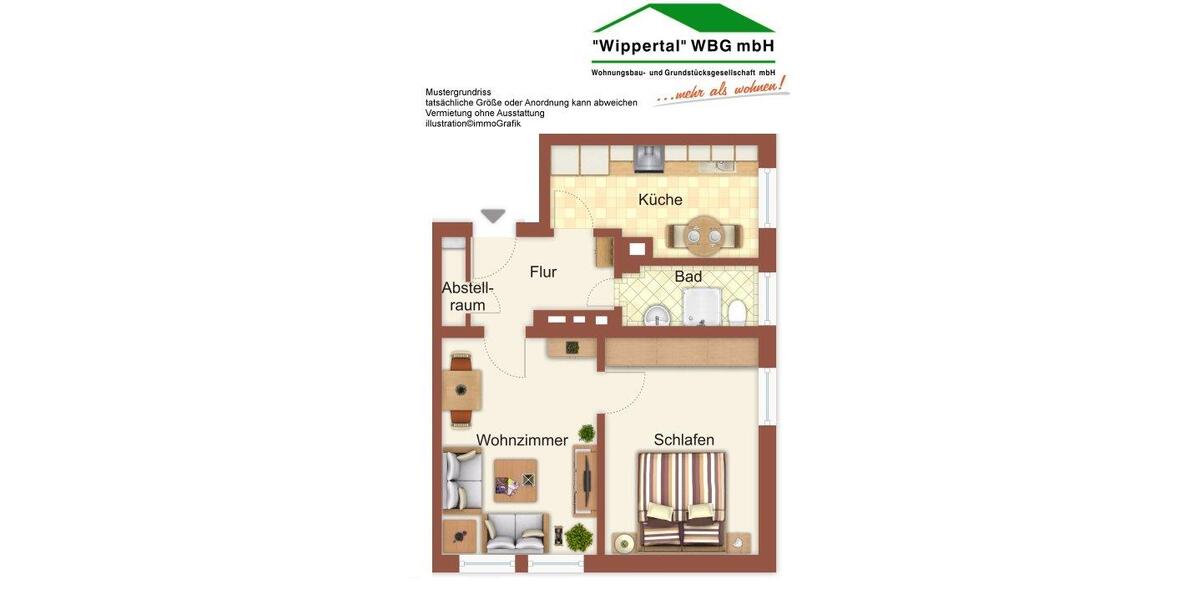 Erdgeschoßwohnung Sondershausen - 2 Zimmer, 51 m&sup2;, 304&euro; | Angebot:26003738