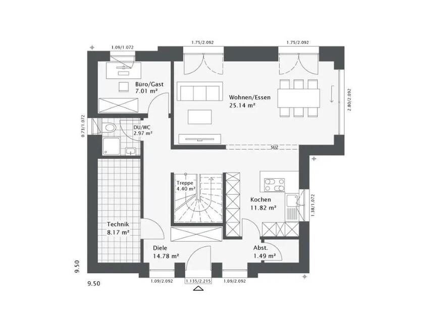 Neubauprojekt mit Charme – Ihr KfW 40 mit QNG Einfamilienhaus zimmer
