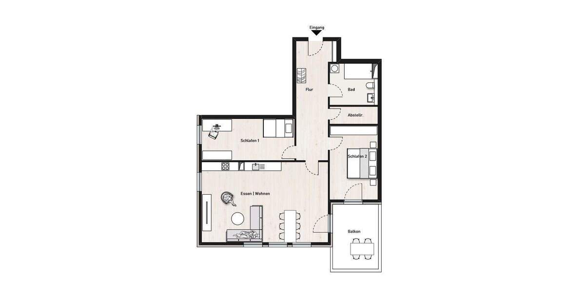 Etagenwohnung Schönefeld - 3 Zimmer, 93 m&sup2;, 1.362&euro; | Angebot:25665027