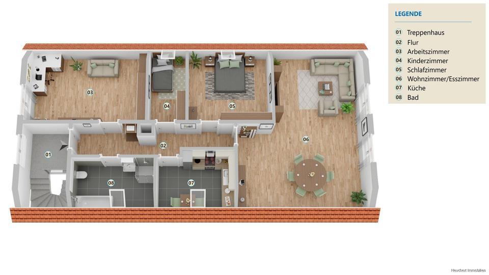 Stadtnah - 3,5 Zi.-Dachgeschosswohnung mit Gartenanteil im Zweifamilienhaus zimmer