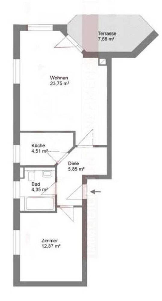 ruhiges naturnahes Wohnparadies - 2ZKB Wohnung mit Terrasse möbliert zu vermieten