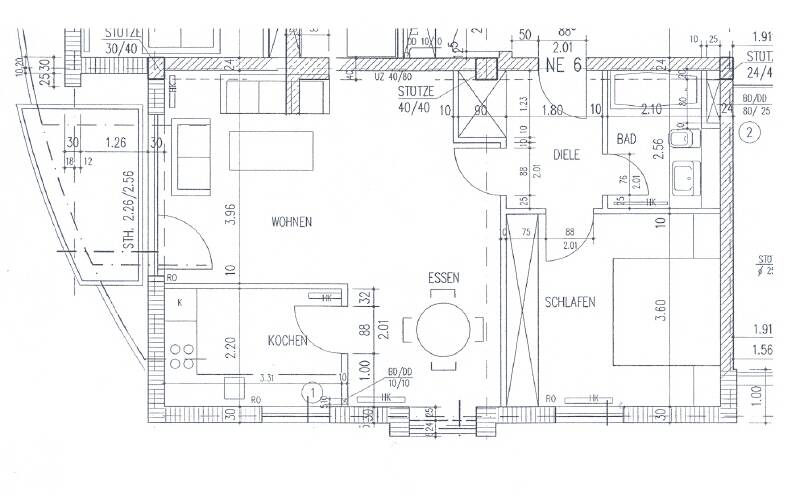 Etagenwohnung Gotha - 2 Zimmer, 66 m&sup2;, 561&euro; | Angebot:26766740