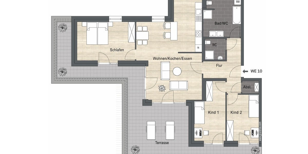 Erstbezug! Modernes 4-Zimmer-Penthouse mit großer Terrasse und Garagenstellplatz! - Einfamilienhaus Hartmannsdorf | Angebot:26557122