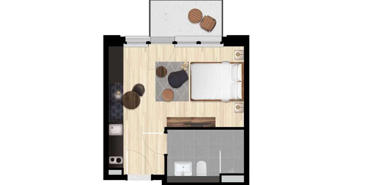 Wohnen auf Zeit in Berlin 1.090 € 1 zimmer