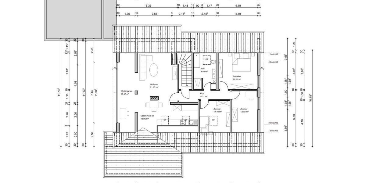 Dachgeschoßwohnung Ustersbach - 4 Zimmer, 112 m&sup2;, 1.350&euro; | Angebot:26704312
