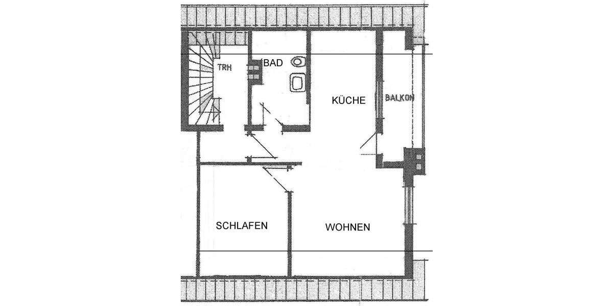 Dachgeschoßwohnung Bad Rappenau - 2 Zimmer, 55 m&sup2;, 1.150&euro; | Angebot:26130358