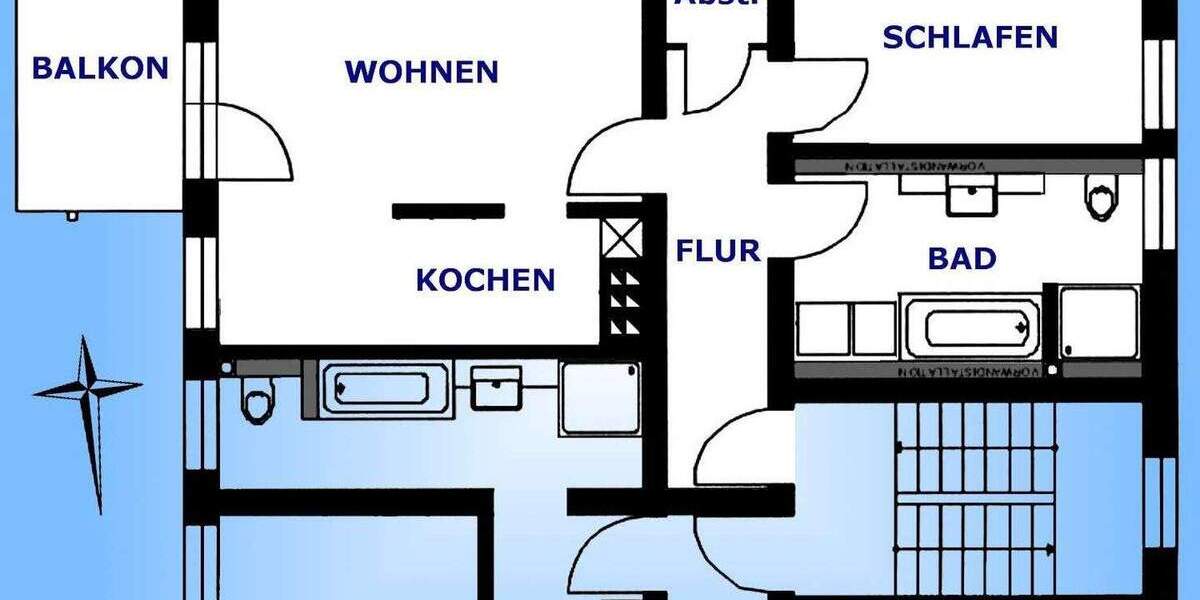 Etagenwohnung Greiz - 2 Zimmer, 55 m&sup2;, 370&euro; | Angebot:24722809