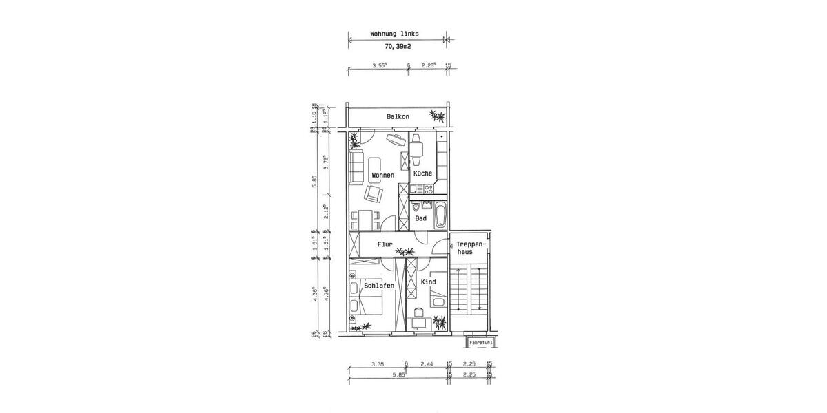 Etagenwohnung Oschersleben (Bode) - 3 Zimmer, 70 m&sup2;, 387&euro; | Angebot:26679489