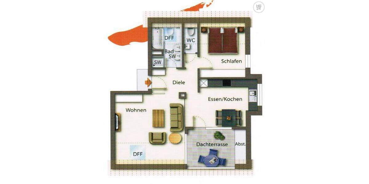 Etagenwohnung Ditzingen - 2 Zimmer, 70 m&sup2;, 1.590&euro; | Angebot:24546571