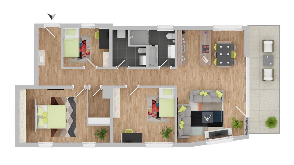 Etagenwohnung Sigmaringen - 4 Zimmer, 109 m&sup2;, 1.500&euro; | Angebot:25956198