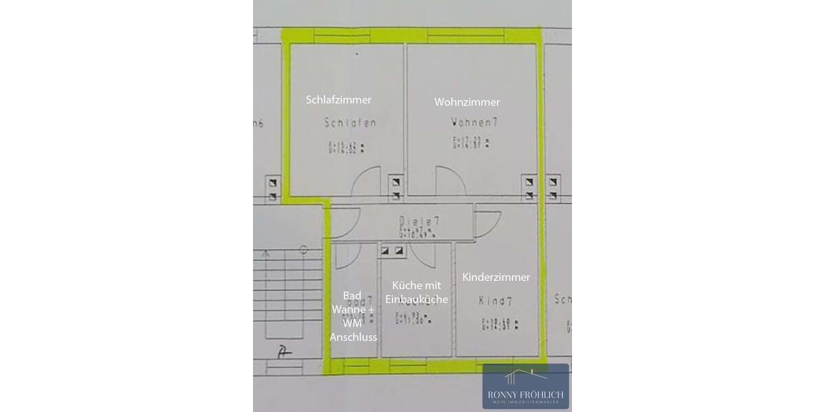 Etagenwohnung Sehmatal - 3 Zimmer, 58 m&sup2;, 300&euro; | Angebot:25376823