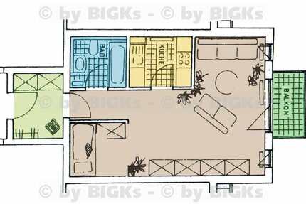 BIGKs Suhl-Albrechts:1 12 Zimmer-Wohnung, mit Einbauküche,Balkon (-;)