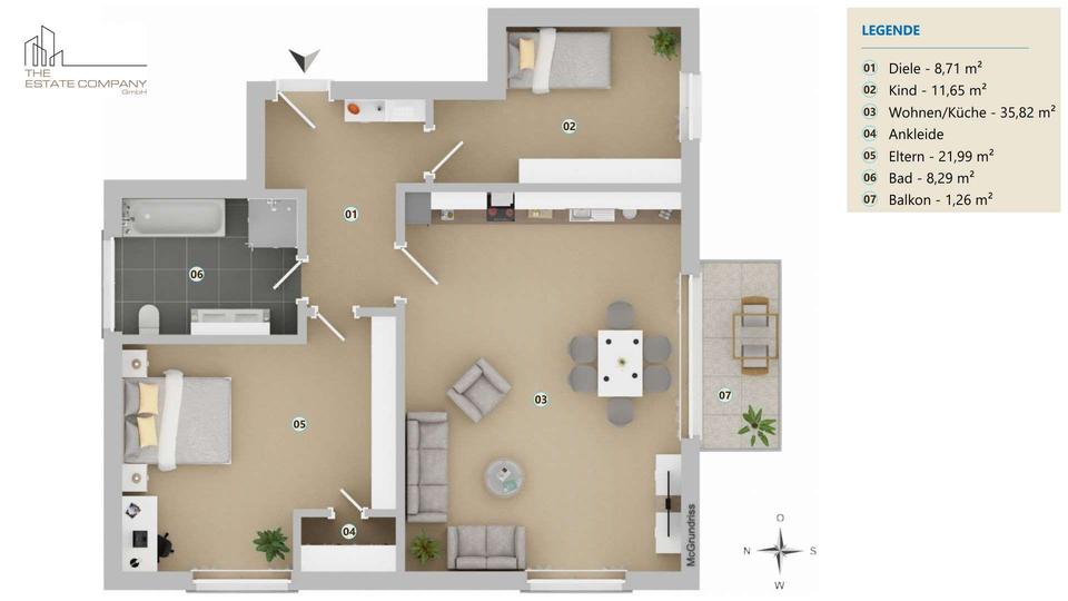 Etagenwohnung Gifhorn - 3 Zimmer, 88 m&sup2;, 1.200&euro; | Angebot:25710626