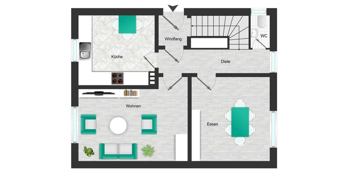 Doppelhaushälfte Laufenburg (Baden) - 4 Zimmer, 110 m&sup2;, 1.400&euro; | Angebot:24776600