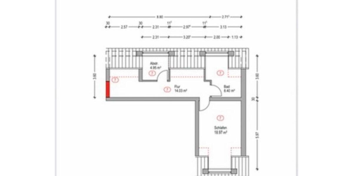Dachgeschoßwohnung Oldenburg Etzhorn - 1.5 Zimmer, 40 m&sup2;, 600&euro; | Angebot:26641741