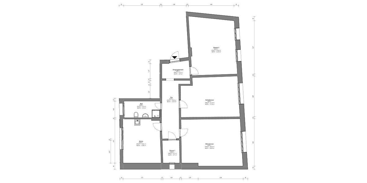 Dachgeschoßwohnung Köthen (Anhalt) - 3 Zimmer, 110 m&sup2;, 825&euro; | Angebot:25714315