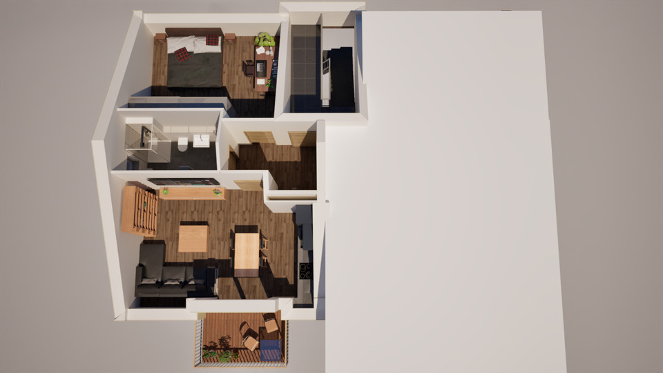 Etagenwohnung Regensburg Gallingkofen - 2 Zimmer, 62 m&sup2;, 1.125&euro; | Angebot:25370347