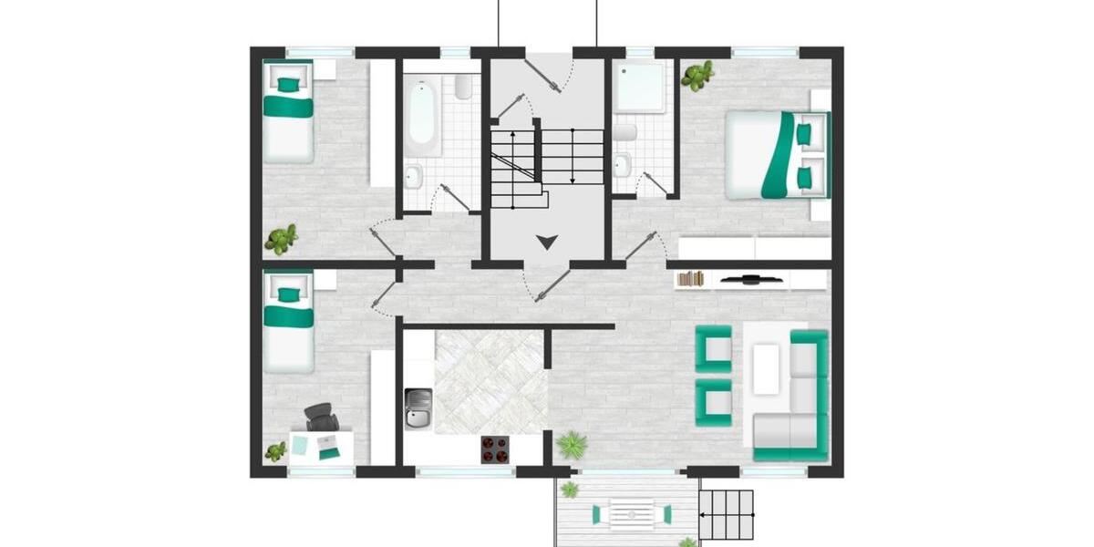 Erdgeschoßwohnung Magdeburg Barleber See - 4 Zimmer, 82 m&sup2;, 966&euro; | Angebot:25351325