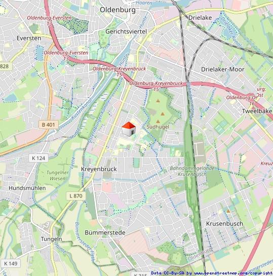 Etagenwohnung Oldenburg Kreyenbrück - 1 Zimmer, 31 m&sup2;, 500&euro; | Angebot:26676428