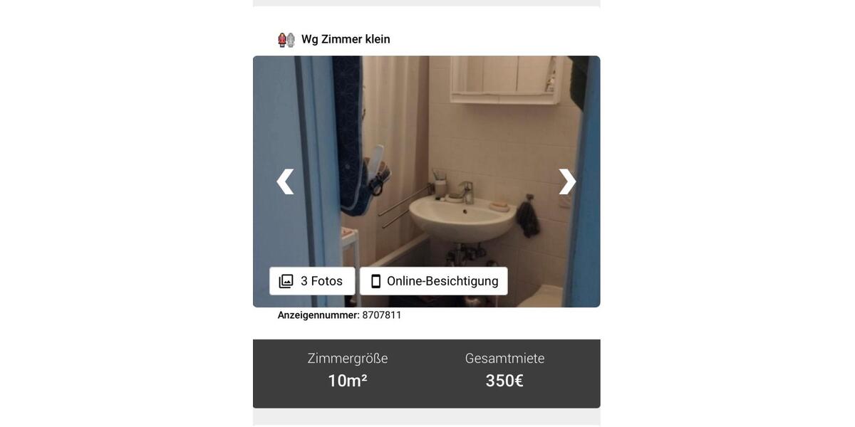 Wohnen auf Zeit Berlin Treptow-Köpenick - 1 Zimmer, 13 m&sup2;, 350&euro; | Angebot:26013331