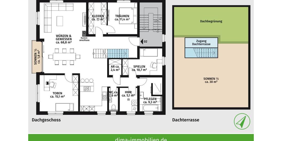 Dachgeschoßwohnung Neukieritzsch - 4 Zimmer, 164 m&sup2;, 2.300&euro; | Angebot:23901207
