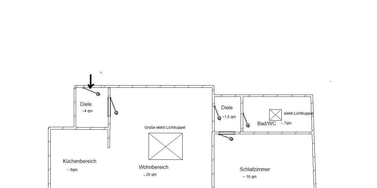 Etagenwohnung Bernburg (Saale) - 2 Zimmer, 63 m&sup2;, 400&euro; | Angebot:26697197