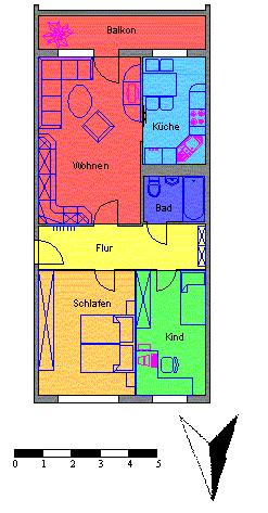 3-Raum-Wohnung mit Balkon zimmer