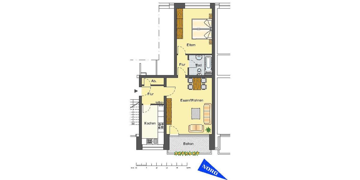 Erdgeschoßwohnung Dorsten - 2 Zimmer, 64 m&sup2;, 549&euro; | Angebot:24494888