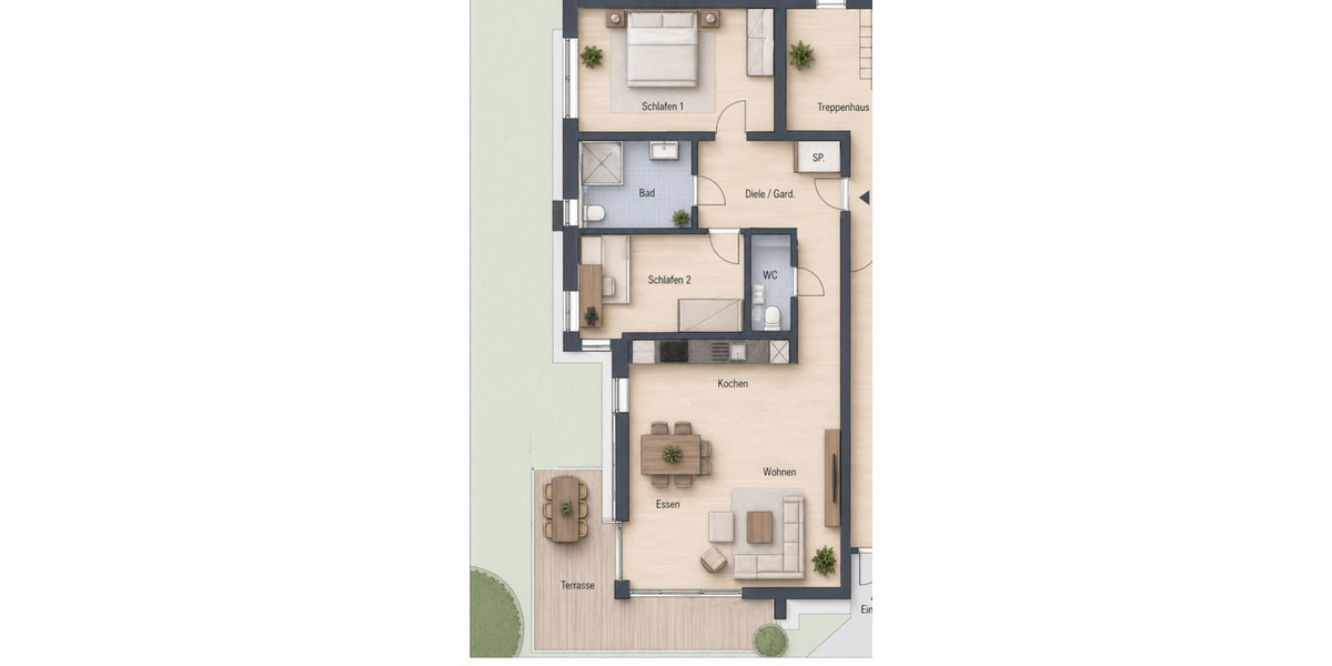 Erdgeschoßwohnung Hennef (Sieg) - 3 Zimmer, 89 m&sup2;, 1.290&euro; | Angebot:26422021