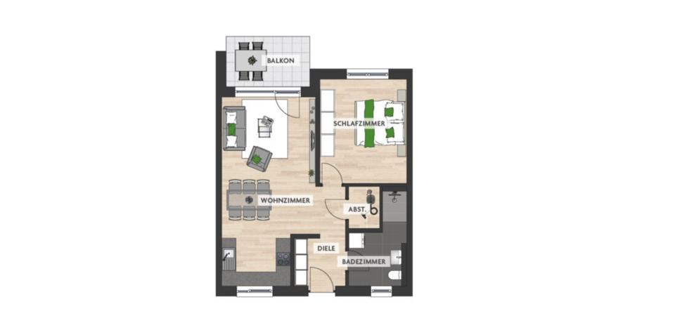 Etagenwohnung Kassel Fasanenhof - 2 Zimmer, 66 m&sup2;, 945&euro; | Angebot:26567836