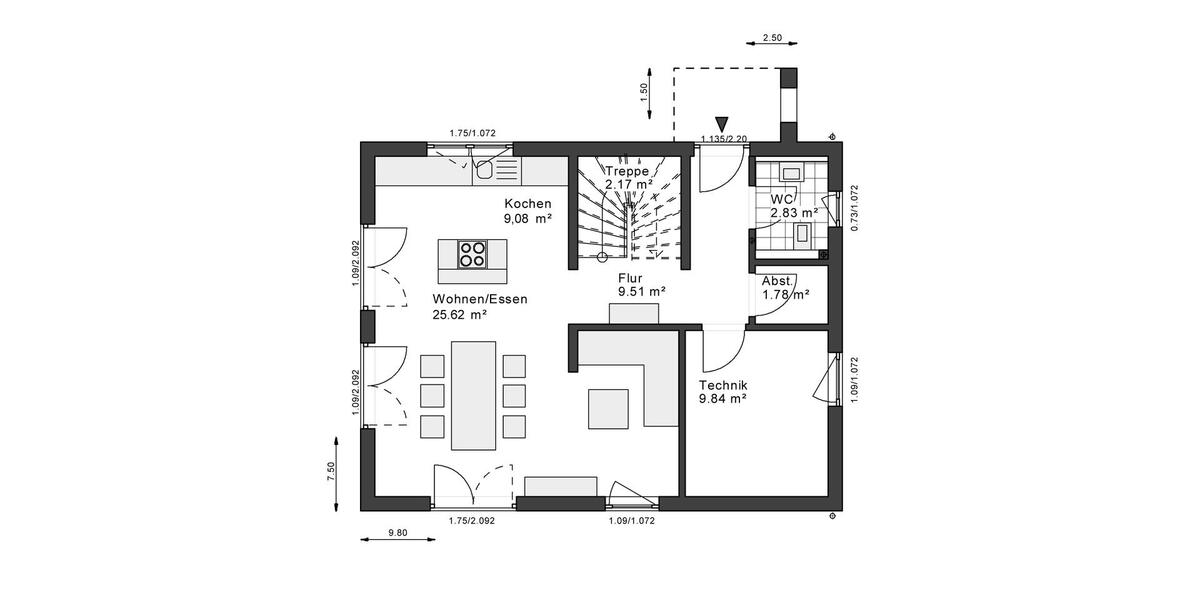 Einfamilienhaus Haltern am See - 3 Zimmer, 122 m&sup2;, 1.650&euro; | Angebot:26663233