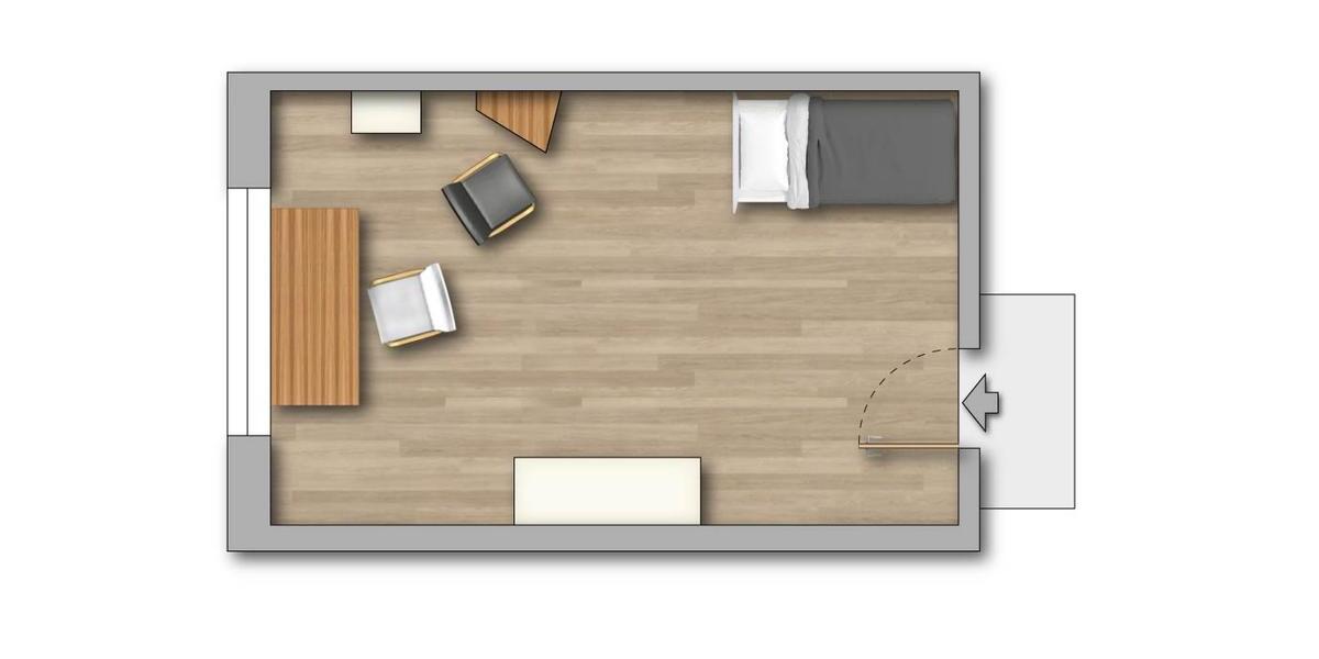 Etagenwohnung Greifswald Groß Schönwalde - 1 Zimmer, 20 m&sup2;, 161&euro; | Angebot:26265856
