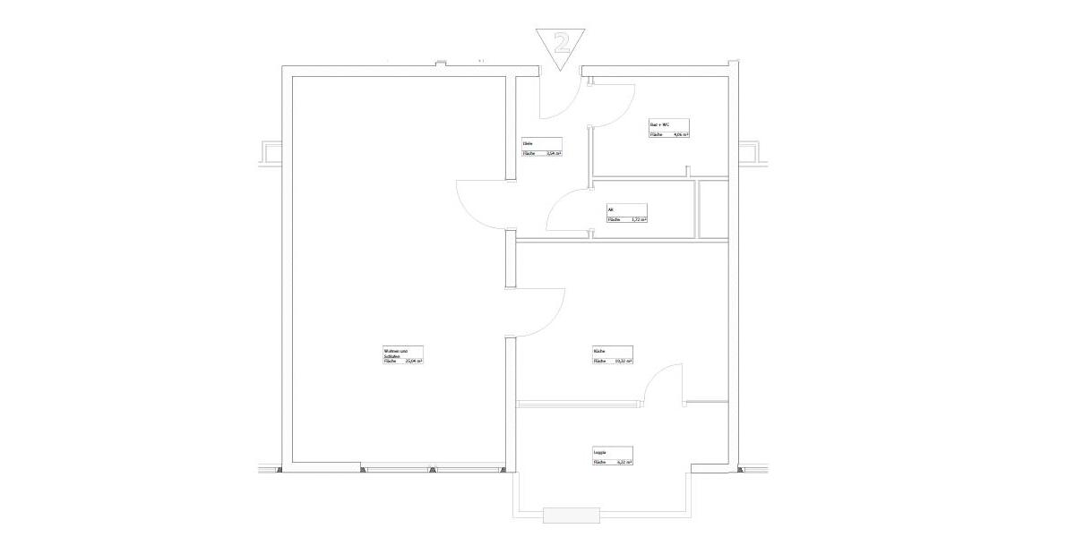 Etagenwohnung Herne Wanne-Bickern - 1 Zimmer, 48 m&sup2;, 385&euro; | Angebot:25081006