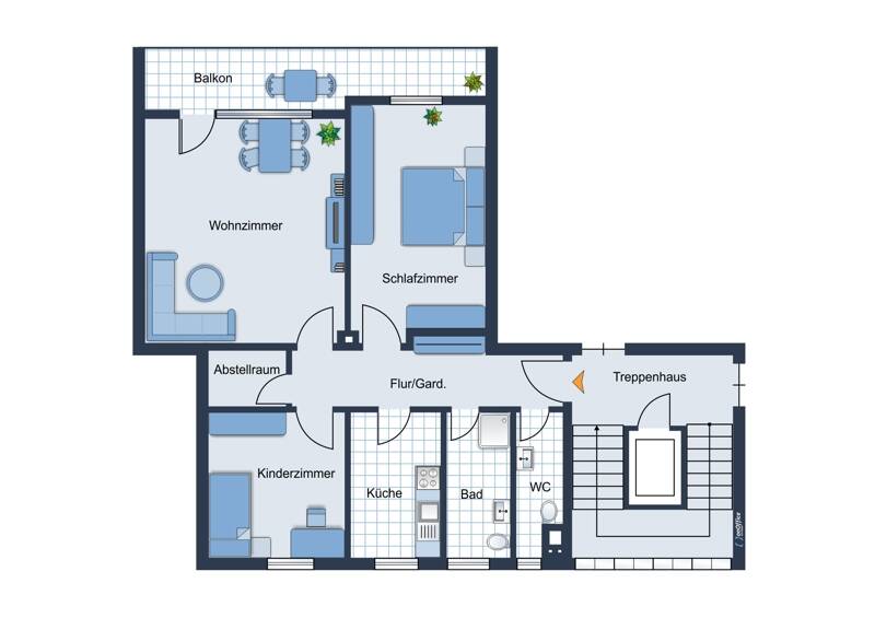 Etagenwohnung Rosenheim Innenstadt - 3 Zimmer, 87 m&sup2;, 1.560&euro; | Angebot:26805844