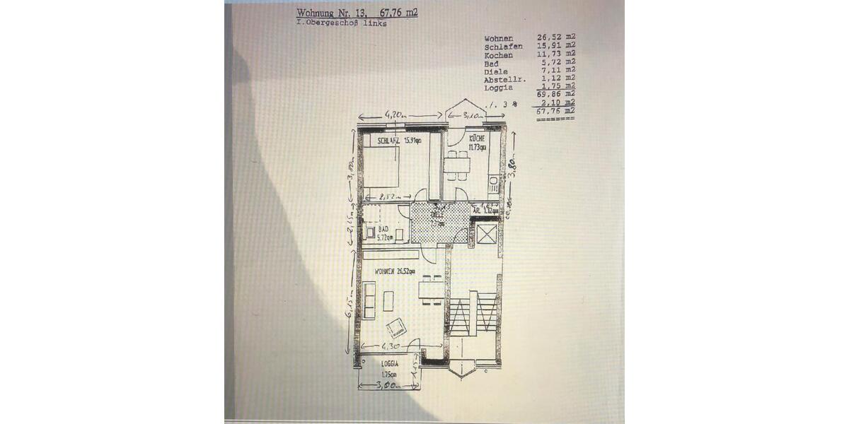 Etagenwohnung Duisburg Walsum - 2.5 Zimmer, 68 m&sup2;, 650&euro; | Angebot:26652939