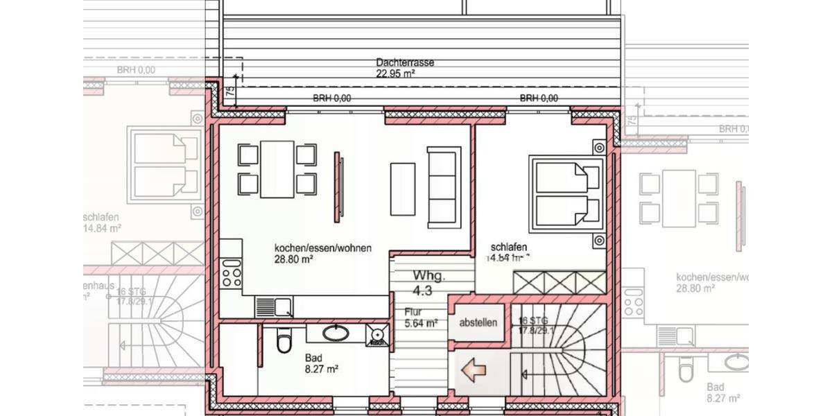 Dachgeschoßwohnung Oldenburg Eversten - 2 Zimmer, 66 m&sup2;, 940&euro; | Angebot:26482777