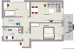stilvolle, renovierte 3-Zimmerwohnung mit Balkon in Karlsruhe zimmer