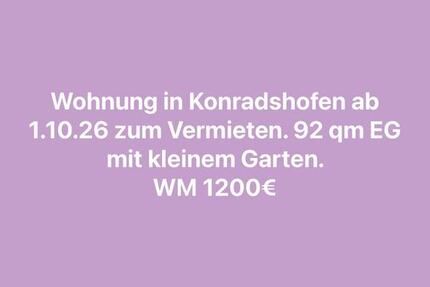 Wohnung Scherstetten - 3 Zimmer, 92 m&sup2;, 1.200&euro; | Angebot:27576738