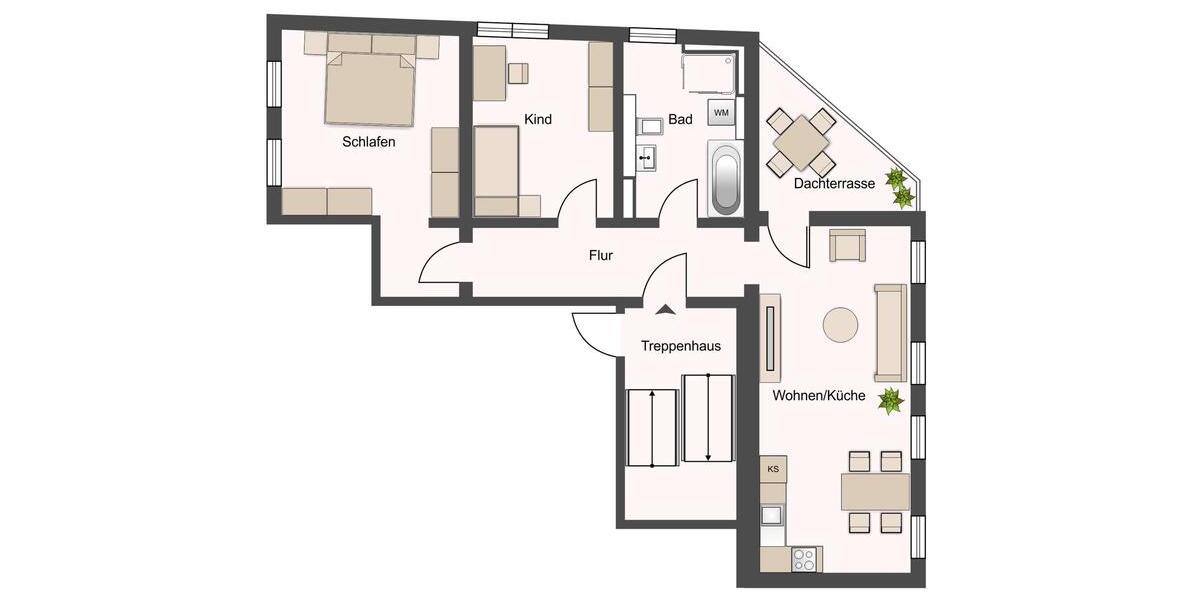 Etagenwohnung Delitzsch - 3 Zimmer, 82 m&sup2;, 1.075&euro; | Angebot:26664444