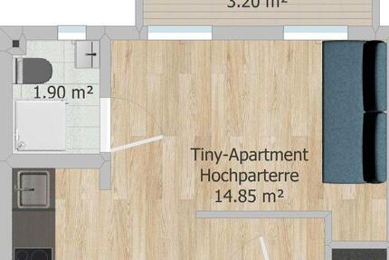 Wohnung Boizenburg/Elbe Elbe - 1 Zimmer, 16 m&sup2;, 310&euro; | Angebot:26698365