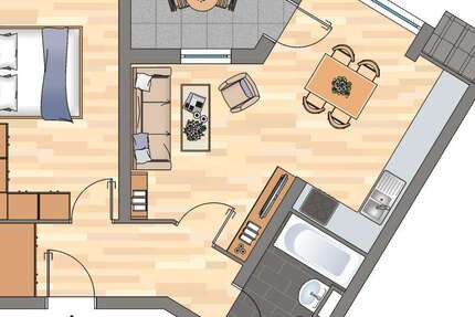 Wohnung Bobenheim-Roxheim Roxheim - 1 Zimmer, 47 m&sup2;, 408&euro; | Angebot:26919599