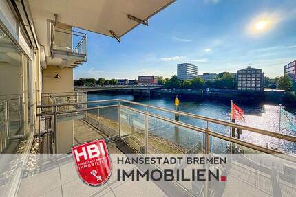 City Repräsentative Gewerbefläche mit Blick auf die Weserpromenade - Arbeiten in Bremer Toplage 1 zimmer