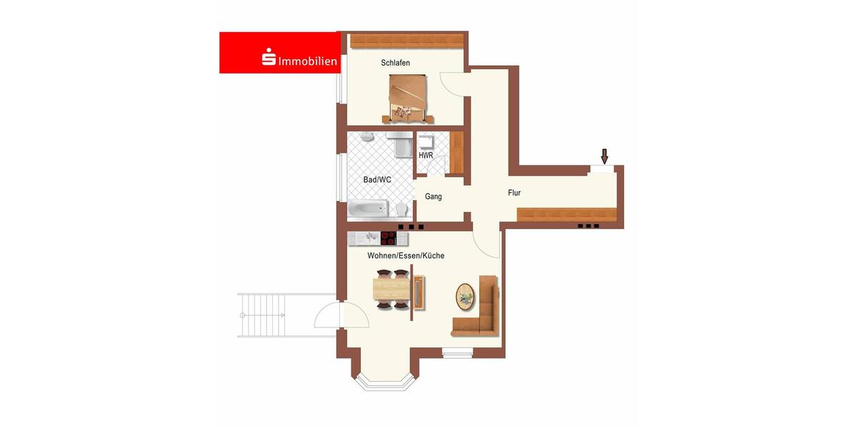 Historische Villa in neuem Glanz - Stilvolles Wohnen in saniertem Altbau 2 zimmer