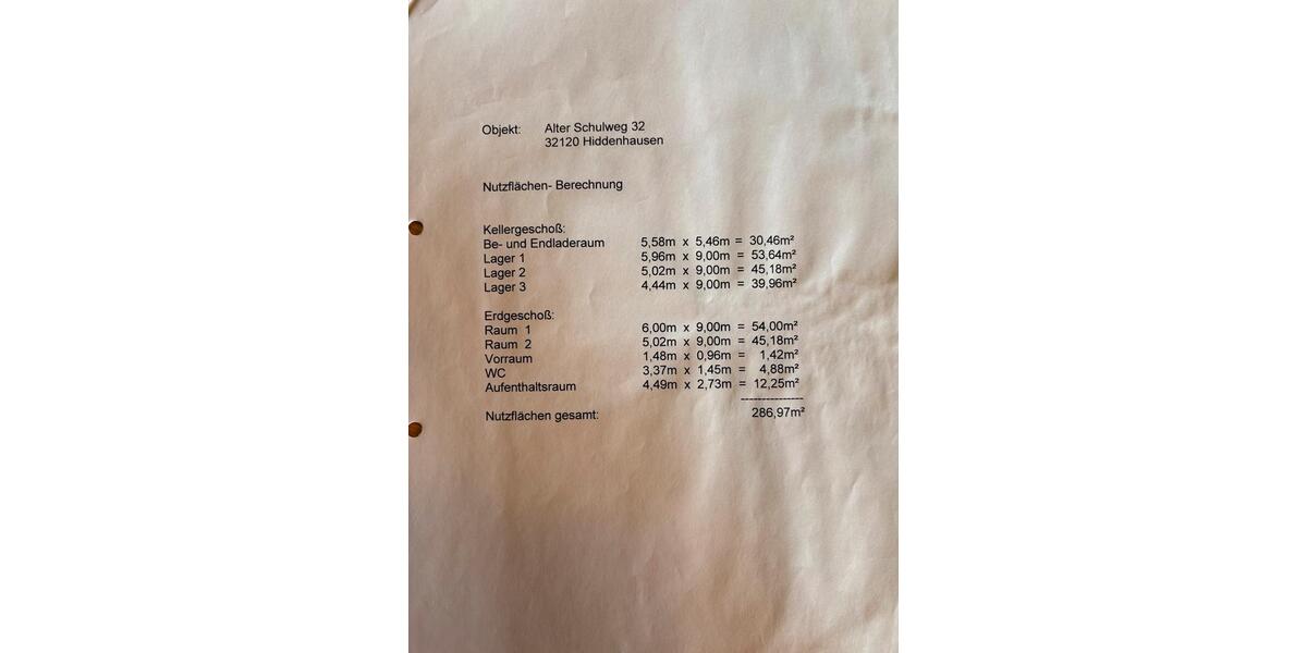 Gewerbeobjekt Hiddenhausen - 1.290&euro; | Angebot:26517973
