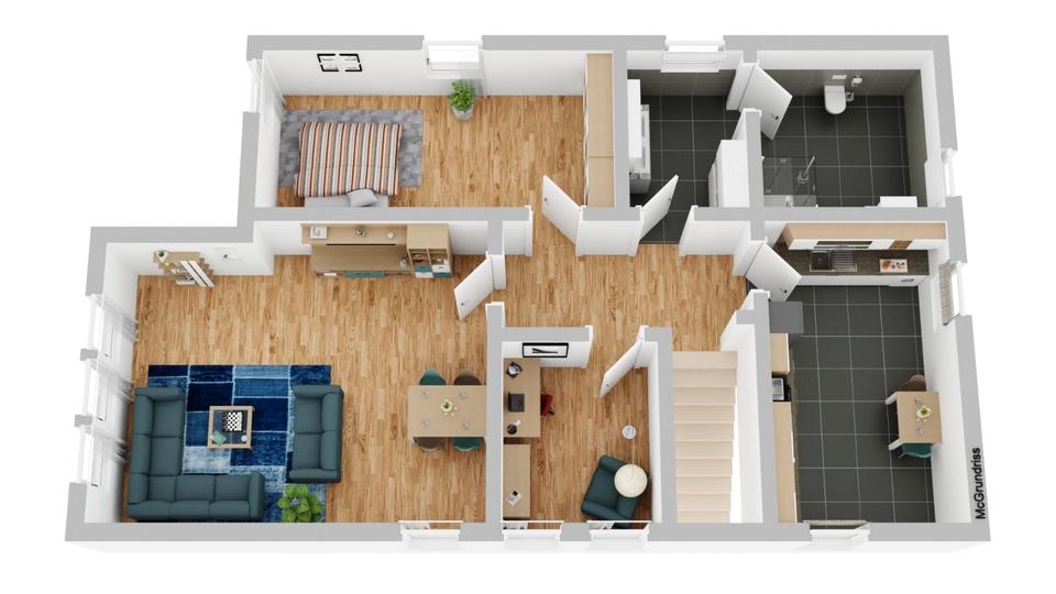 Etagenwohnung Klanxbüll - 2.5 Zimmer, 94 m&sup2;, 790&euro; | Angebot:24444230