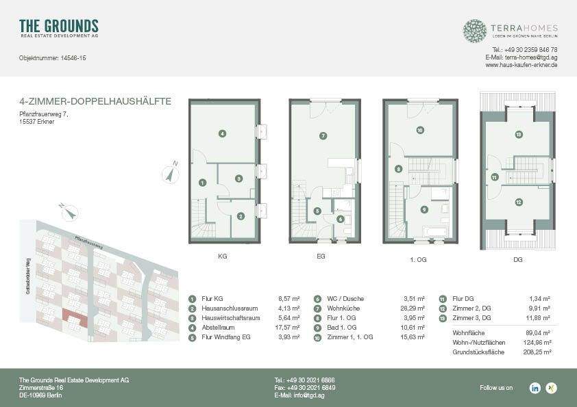 Doppelhaushälfte Erkner Hohenbinde - 4 Zimmer, 125 m&sup2;, 1.690&euro; | Angebot:25710095