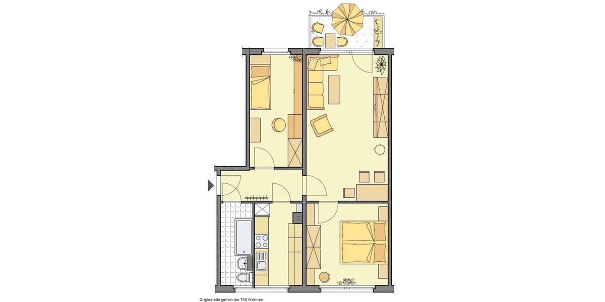 Etagenwohnung Hermsdorf - 3 Zimmer, 60 m&sup2;, 330&euro; | Angebot:25025813