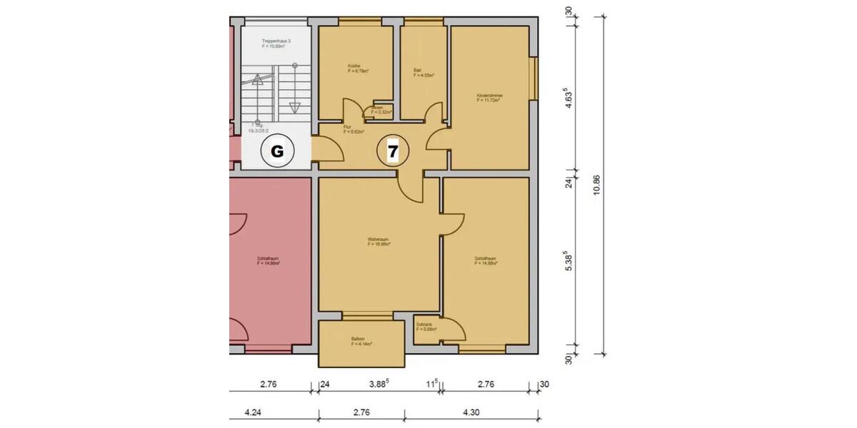 Etagenwohnung Salzgitter Ortschaft Nord - 3 Zimmer, 63 m&sup2;, 460&euro; | Angebot:26692390