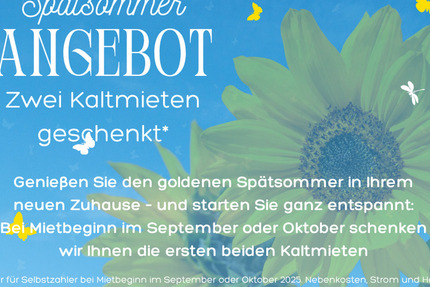 Einziehen und wohlfühlen - Jetzt Spätsommer Angebot nutzen! 2 zimmer